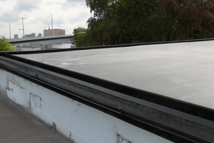A flat roof that has been repaired by Home Fixology.