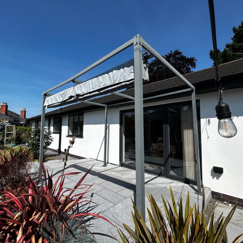 A patio area transformed after a Properla Facade Coating by Home Fixology