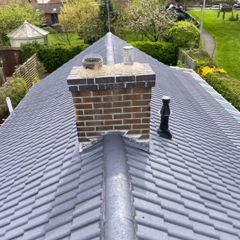 Renotec Roof Covering improving the appearance of the roof and offering protection, expertly applied by Home Fixology.